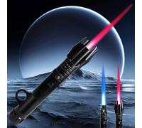 Mechero de llama de chorro de gas recargable, resistente a altas temperaturas, llama roja y azul, linterna ajustable, para velas, camping, barbacoa, cocina, regalo