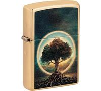 Mechero original Zippo Tree of Life/Tree of Life/Edición del árbol de la vida en oro con impresión a todo color