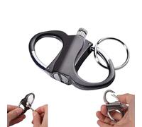 Mechero Permanente con Llavero, Fósforos metálicos Resistentes al Agua, el Encendedor para Siempre para Acampar al Aire Libre (1, Black)
