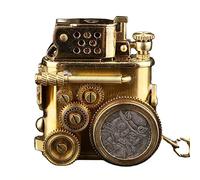 Mechero Queroseno Retro Antiviento Mecheros Cigarros Encendedor Mechero Barbacoa Encendedor de Cocina Camping BBQ Obsequio Oro