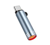 Mechero tipo C mini resistente al viento, sin llama, USB C, adaptador de encendedor de cigarrillos, sin batería, teléfono R6u5, encendedor de viaje al aire libre para aire libre