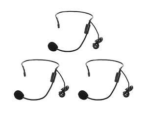 MechKit 3 Piezas de 3,5 mm con tapón de Rosca, micrófono de Condensador con Cabeza con Cable, micrófono para Auriculares, micrófono Profesional unidireccional con cancelación de RU