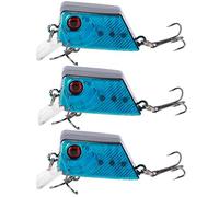 MechKit 3PCS Mini Señuelo de Forma Cuadrada única Simulación Artificial Cebo Realista Aparejos de Pesca para Pesca de Agua Dulce y Salada Material ABS 40 g (3#)