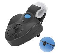 MechKit Alarma electrónica de mordedura de Pesca Luz LED Campana de Sonido Clip en caña de Pescar Accesorios para Aparejos para Pesca Nocturna Caña de mar de plástico Verde Negro