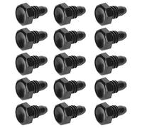 MechKit Billiard Cue Bottom Cover Rubber Plug Protection Pad 15 Pieces Durable Flexible Prevent Bumps for Billiards Lovers Black