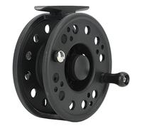 MechKit Carrete de Pesca con Mosca 7/8, mecanizado preciso, Carrete de Mosca de plástico para Arroyos, ríos, Lagos, Negro