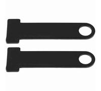 MechKit Correa para casco Cerradura de anillo en D Cerradura de casco segura universal para motocicleta de acero inoxidable para Plata Negro 8,9 x 3,0 (Negra)