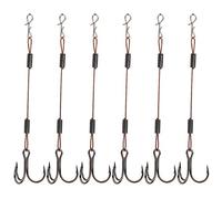 MechKit Kit de anzuelos de púas, 2 Unidades, Reutilizables, incisivos, de Acero al Carbono, Alambre de Acero Inoxidable, Herramientas de Pesca para Pesca en Agua Dulce y Salada