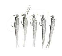 MechKit Kit de Aparejo de Pesca con Paraguas, señuelos de Pesca Blandos Artificiales de Silicona Duradera, Aparejo de Cebo para Pesca de lubina de Agua Dulce, 50 cm, 19,7 Pulgadas (Negra)