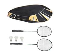 MechKit Raqueta de bádminton de Aluminio y Carbono de una Pieza, Juego de Raquetas de bádminton Ligeras y Resistentes con Pelota para Entrenar para Hombres y Mujeres (Negro Verde)