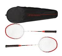 MechKit Raqueta de bádminton Profesional Equipo Deportivo de aleación de Aluminio Duradero y liviano para niños y Adultos Entrenamiento de práctica Juego de 2 Piezas con Bolsa de (Roja)