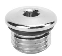 MechKit Regulador de Buceo Enchufe Latón Sumergible Hermeticidad de Aire Anillo de Sellado Tornillo para Equipos de Buceo Alta Presión Baja Presión Impermeable Durable Plata 1PCS (Tapón de Alta