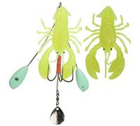 MechKit Simulación Artificial Langosta Grande Cangrejo Señuelo Cebo Trolling de Aguas Profundas Aparejos de Pesca Material de PVC 3 Colores Movimiento Realista Reutilizable Todas (Amarilla)