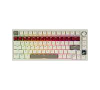 MechLands Ajazz AK820 Pro - Teclado inalámbrico para juegos 75% con pantalla TFT y perilla, teclado mecánico cremoso, BT5.0/2.4GHz/USB-C, RGB, NKRO para Win/Mac (beige, interruptor de regalo)