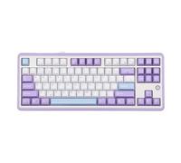 MechLands Ajazz AK870 Teclado inalámbrico para gaming, 87 teclas TKL BT5.0/2.4GHz/USB-C, con acolchado de 5 capas, PCB de corte flexible para Win/Mac (púrpura, interruptor de pez volador)