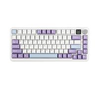 MechLands AK820 MAX HE Rapid Trigger Keyboard, Teclado mecánico para Juegos con Cable/inalámbrico, con interruptores magnéticos de Efecto Hall, Estructura de Junta, RGB para Win/Mac (Blanco, trimodo)