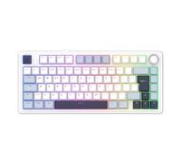 MechLands Aula F75 75% teclado mecánico inalámbrico, QWERTZ disposición alemana, teclado personalizado Creamy Gaming con botón, RGB, intercambiable en caliente, interruptor lineal Reaper, 2,4 GHz
