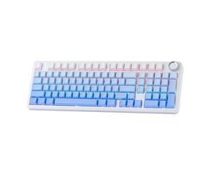 MechLands Aula F99 PRO 96% Mechanical Keyboard BT5.0/USB-C/2.4GHz Wireless Gaming Keyboard con batería de 8000 mAh, botón giratorio, RGB para Win/Mac (azul)