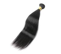 Mechones de cabello virgen brasileño liso, cabello humano sin procesar, 100 g/unidad, color natural, se puede teñir. Quick Weave(8inch)
