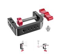 Mechrig Soporte de cámara de escritorio con abrazadera en C, abrazadera en C de aluminio con rosca de 1/4 pulgadas 3/8 pulgadas, soporte DSLR de escritorio para cámara de video de estudio fotográfico,