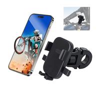 Mechrig Soporte para teléfono de motocicleta, soporte para teléfono de bicicleta, soporte para teléfono celular, soporte para teléfono celular, soporte ajustable de 360° con una sola mano, accesorios