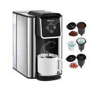 Mecity Cafetera 3 en 1 de una sola porción, compatible con cápsulas K Cup, cafetera instantánea, tetera, taza de 6,8,10 g, depósito de agua extraíble de 50 onzas, 120 V 1150 W