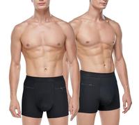 MECKOZ Ropa Interior de Bolsillo para Hombres con Bolsillo Oculto Secreto Algodón Cómodo Calzoncillos de Viaje con Doble Bolsillo de Seguridad 2 Paquetes (Color : Schwarz, Size : L)