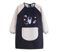 Mecmbj Delantal Niño, Bata Pintura Niños Impermeable, Delantal Infantil con Bolsillos, para Pintar, Cocinar,Hornear,Jardín,Regalo de Cumpleaños,para Niños y Niñas de 6 a 12 Años(Astronauta)(68x55cm)