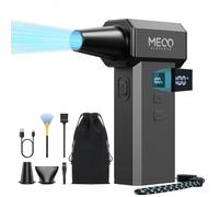 MECO ELEVERDE Soplador de Polvo Eléctrico, 220.000 RPM 100 Velocidades y Pantalla LED Mini Aire Comprimido Inalámbrico Portátil con Batteria 4000mAh*2, Air Duster Potente para Limpieza PC y Hogar