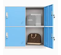 MECOLOR 4,6,9 Puertas de Metal Armario de Oficina empleados Uso pequeños armarios Dormitorio Cubos, Sala de Estar y Escuela Suelto, Organizador de Almacenamiento para niños (Blue,4D)