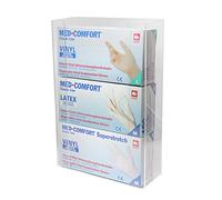 MED dispensador Comfort Guantes Trio, guante Cajas Soporte, acrílico, guante 3 cajas