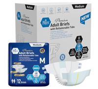 MED PRIDE Calzoncillos para adultos de máxima absorción para incontinencia con pestañas reabrochables [M, caja de 96] - Pañales ultra absorbentes para adultos para hombres y mujeres, ropa interior