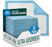 Med Pride Los Protectores Desechables 23 '' x 36 '' incontinencia Pads, cubrecamas, Entrenamiento del Perrito | de Espesor, súper protección Absorbente para los niños 50 recuento