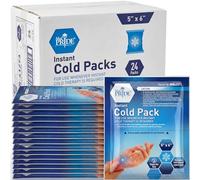MED PRIDE Paquete frío instantáneo (5" x 6") - conjunto de 24 bolsas de hielo desechables terapia fría para aliviar el dolor, hinchazón, inflamación, esguinces, distensiones, dolor de muelas 5 '' x 6