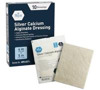 MED PRIDE Plata de alginato de calcio apósitos de heridas | parches, 10-paquete | antimicrobiano, antiadherente relleno, estéril, altamente absorbente y cómodo | 4 '' x 5 ''