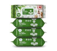MED PRIDE Toallitas de fibra de bambú para perros de 8 x 8 pulgadas, hipoalergénicas, aloe vera, 400 unidades