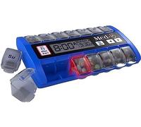 Med-Q Pastillero digital con alarmas, organizador de píldoras con luces intermitentes y recordatorios de pitidos, dispensador mensual de píldoras para personas mayores, demencia, Alzheimer
