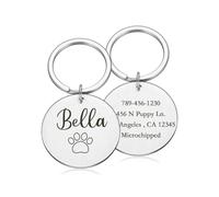 Médaille Personnalisée Pour Collier De Chien, étiquettes D'identification D'adresse Pour Chiens, Gravure De Nom, Broderie Personnalisée, Accessoires Pour Chaton Et Chiot, Collier (M(25 mm x 25 mm),