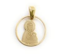 Medalla colgante de Santa Gema plata de ley