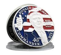 Medalla conmemorativa de metal de Donald Trump, el 47º presidente de la colección de monedas del desafío de Estados Unidos, regalo para fanáticos
