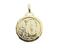 Medalla de metal dorado Aparición de Lourdes y agua de Lourdes - Medallas y cruz metálica - Culto cristiano católico de aluminio, Metal