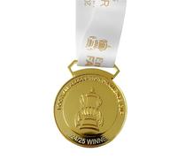 Medalla de réplica de ganadores de la Copa FA 2024-25 - Insignia del Campeonato de Fútbol con cinta, regalo de colección, recuerdo para aficionados