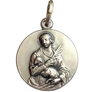 Medalla de Santa Inés Plata Maciza 925 - Las Medallas de Los Patronos