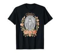 Medalla Milagrosa Floral Devoción Católica Mariana Camiseta