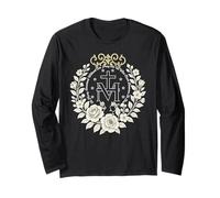 Medalla Milagrosa Floral Devoción Católica Mariana Manga Larga