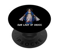 Medalla Milagrosa Marian Nuestra Señora de Gracia Católica PopSockets PopGrip Adhesivo
