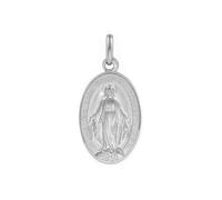 Medalla Niña Mujer Plata 925 Oval Milagrosa 17 mm Mate y Brillo - Estuche Regalo - Mondepetit - 01698