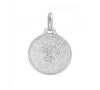 Medalla Niña Mujer Plata 925 Redondo Boca de la Verdad 18 mm Mate y Brillo - Estuche Regalo - Mondepetit - 01686