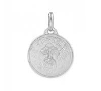 Medalla Niña Mujer Plata 925 Redondo Boca de la Verdad 21 mm Mate y Brillo - Estuche Regalo - Mondepetit - 01685