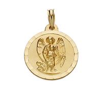 Medalla Oro 18K Ángel De La Guarda 18mm. [Aa0526]